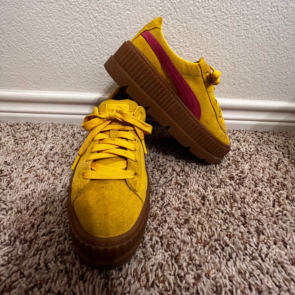 Authentic Puma RIHANNA FENTY x Cleated Creeper Lemon & Fuchsia Woman’s sz 8.5
